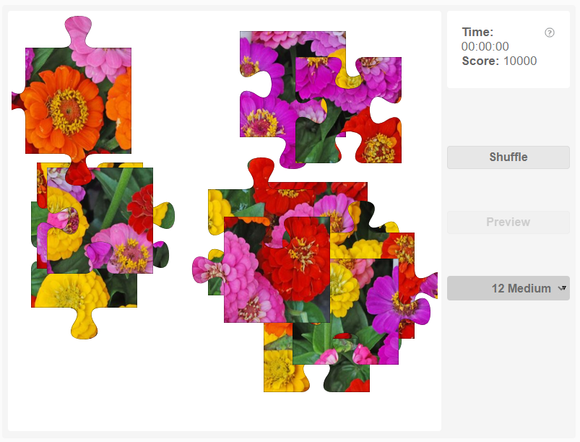 Online jigsaw puzzles - Plants - Zinnia