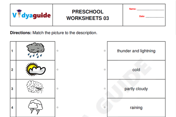 Free Printable Preschool worksheet - 03