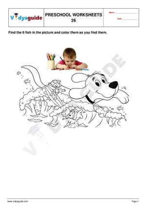 Free Printable Preschool worksheet - 26