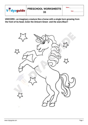 Free Printable Preschool worksheets - 33 34 35