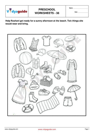 Free Printable Preschool worksheet - 38