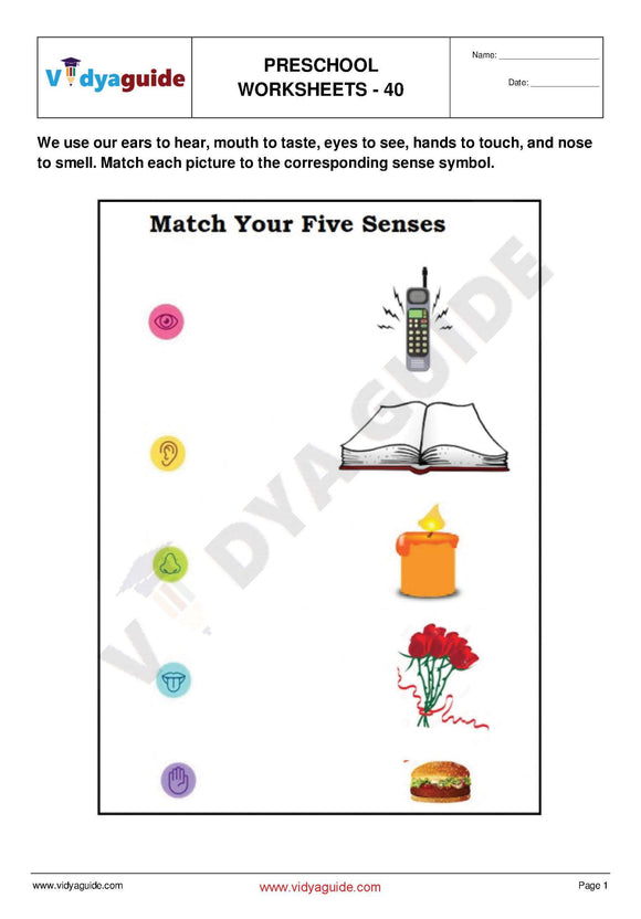 Free Printable Preschool worksheet - 40