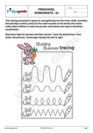 Free printable Preschool worksheet - 53 54