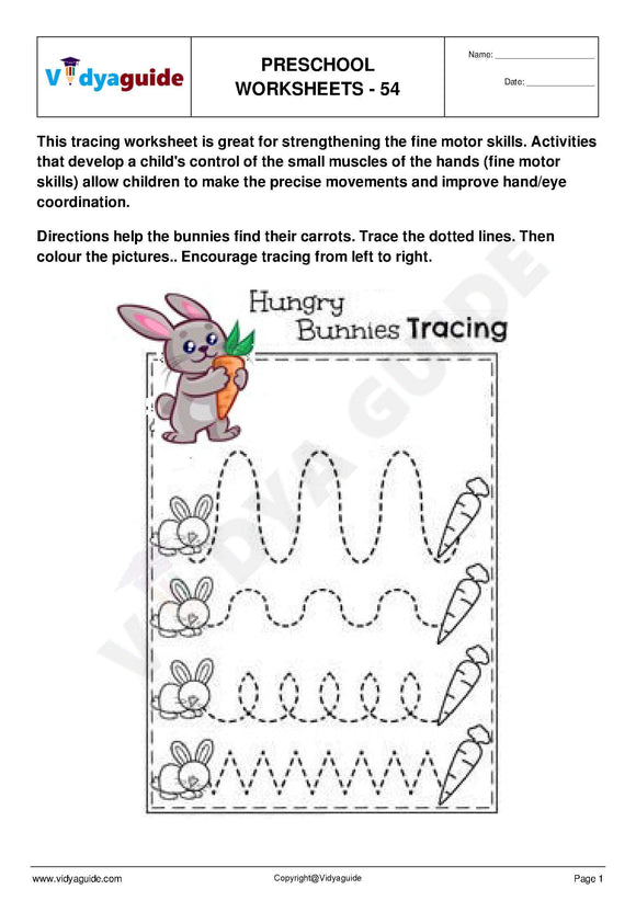  Free printable Preschool worksheet - 53 54