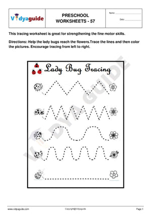 Free Printable Preschool worksheet - 57