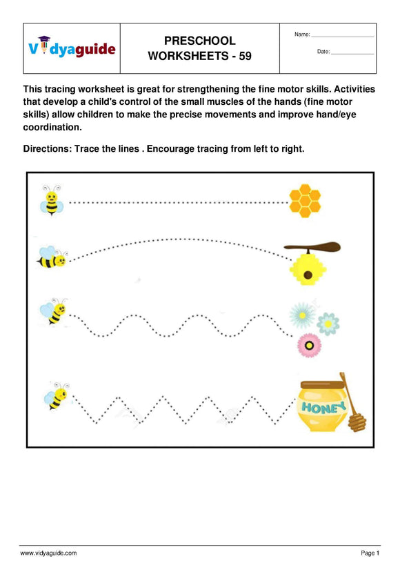 Free Printable Preschool worksheet - 59