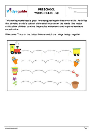 Free Printable Preschool worksheet - 60