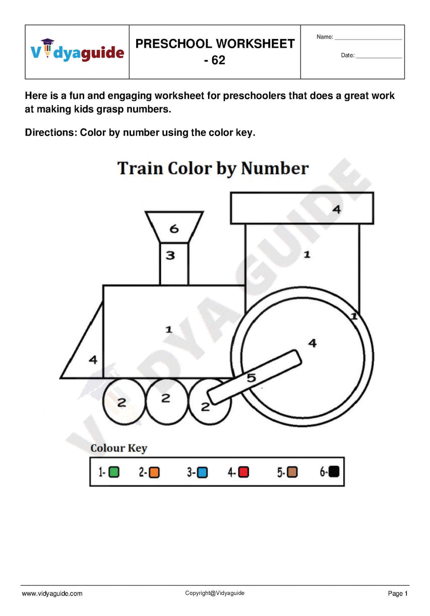 Free Printable Preschool worksheet - 62 | Olympiad tester