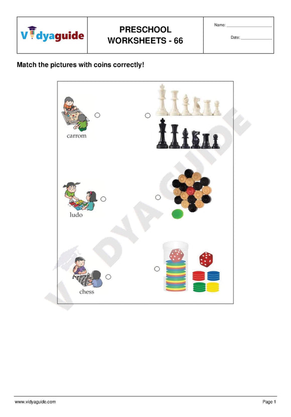 Download free printable Preschool worksheet - 66