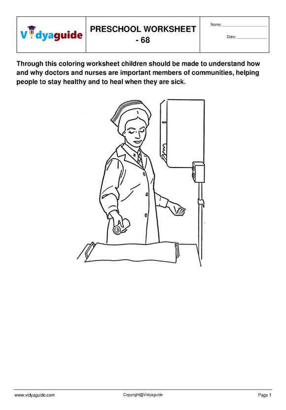 Download free printable Preschool worksheet - 68