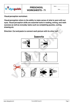 Download free printable Preschool worksheet - 71