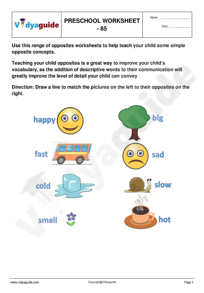 PRESCHOOL PRINTABLE WORKSHEETS FREE DOWNLOAD - 85 | Olympiad tester