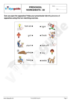 Preschool printable worksheets free download - 89
