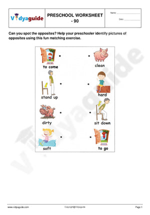 Preschool printable worksheets free download - 90