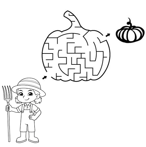 This kindergarten maze worksheet is available as free PDF download.