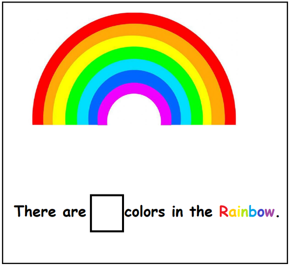 Download this free kindergarten worksheet on rainbow colors in PDf format .