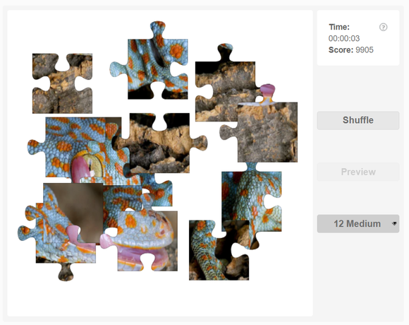 Online jigsaw puzzle - Gecko