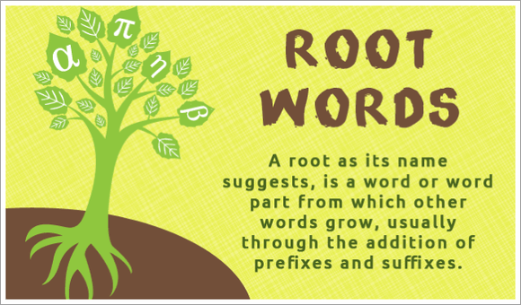 list of root words and meanings with examples