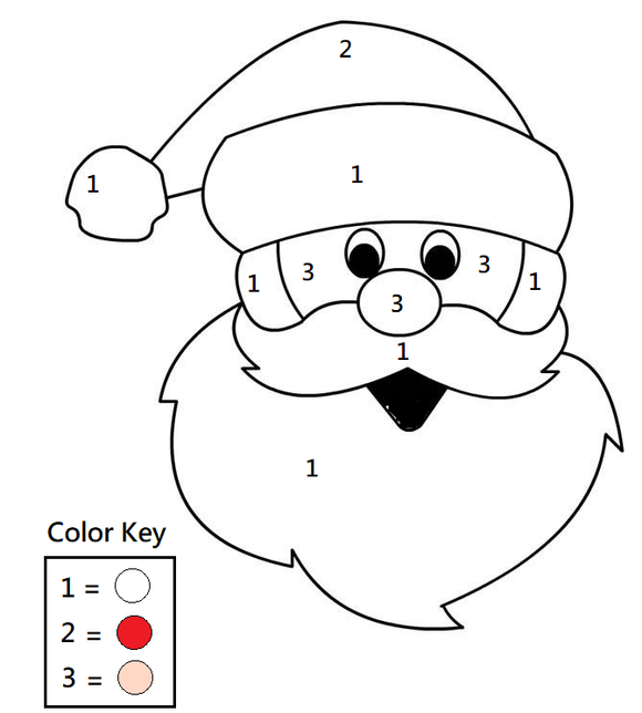 Download this free kindergarten Christmas worksheet in PDF format. This is also a color by number worksheet.