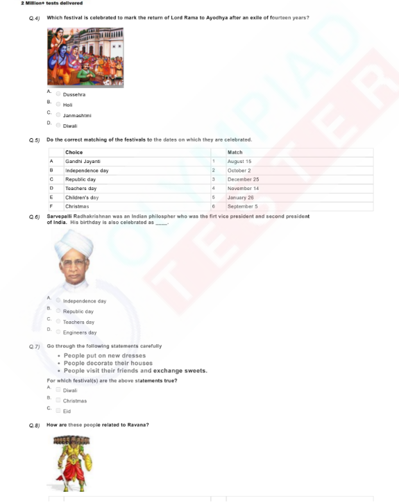 Class 2 Science HOTS - Family & festivals - PDF Worksheets 1-2