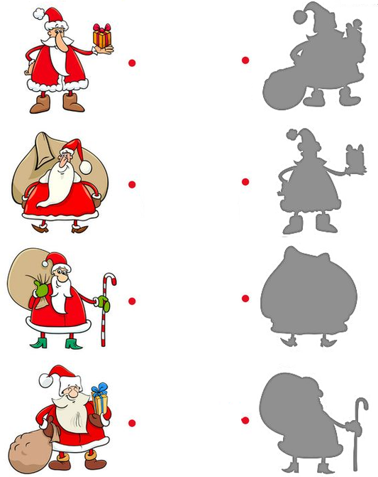 Download this printable shadow matching kindergarten worksheet as  PDF.