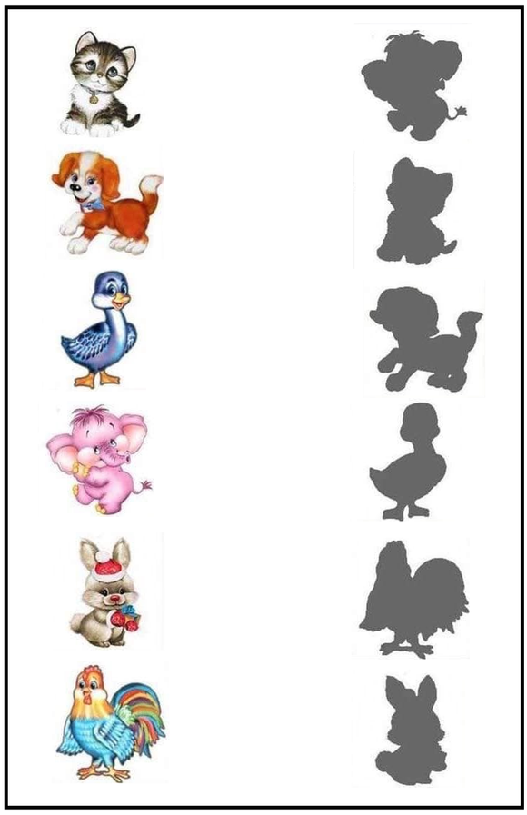 Download and print this shadow matching worksheet for kindergarten and preschool children.