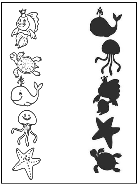 Download this free printable animal shadow matching worksheet as PDF.