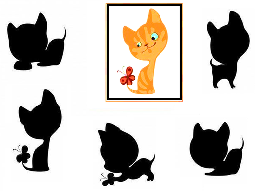 Download this free printable kindergarten worksheet on shadow matching.