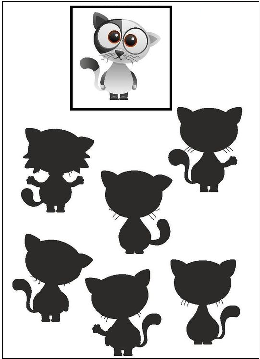Download this free printable shadow matching worksheet for kindergarten and preschool children as PDF.