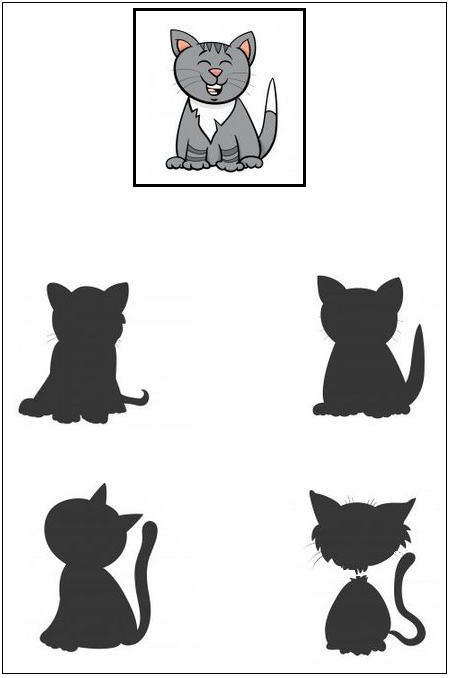 Download this shadow matching worksheet as PDF for kindergarten and preschool students.