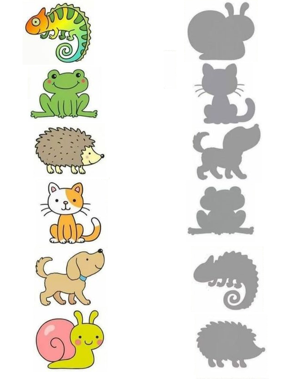 Download this shadow matching kindergarten worksheet as PDF.