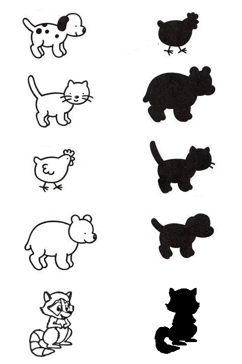 Download this free printable animal shadow matching worksheet for preschool and kindergarten students.