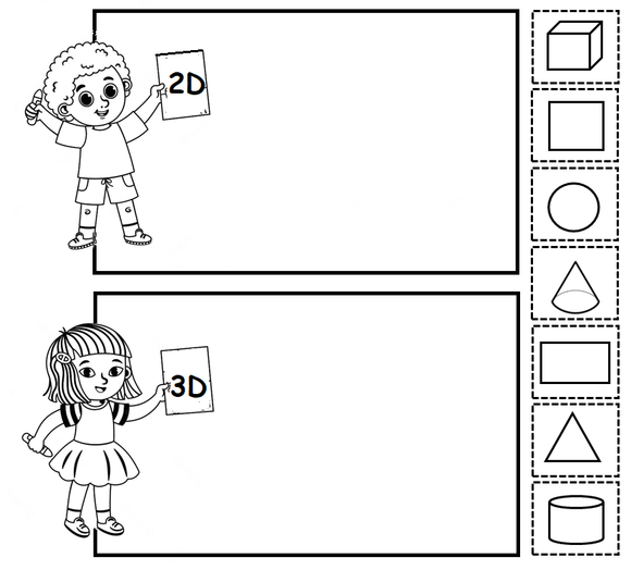 Download and print our kindergarten math worksheets on basic geometric shapes.