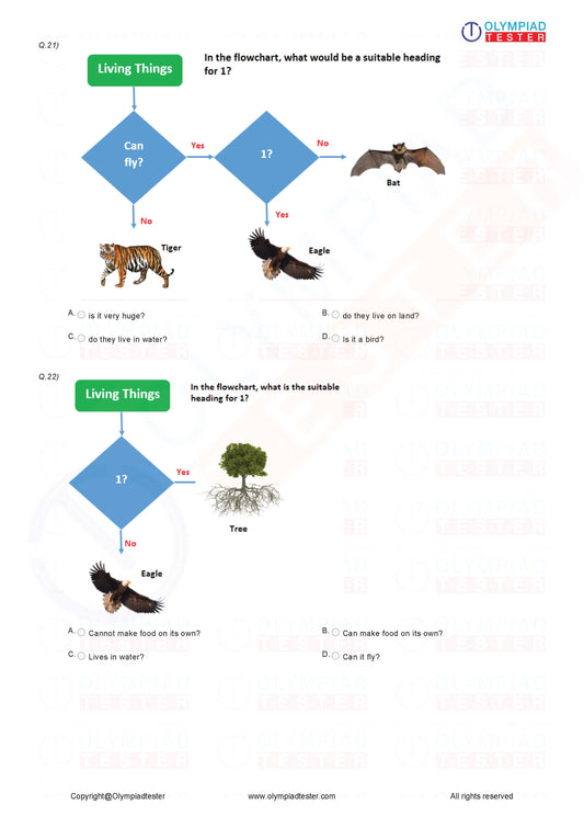 Class 1 NSO Science Olympiad - Sample mock test paper #11