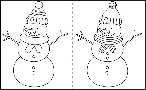 Free Kindergarten Worksheet on spot the difference.