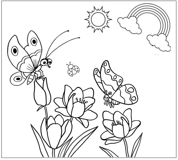 Download this free kindergarten worksheet on spring season in PDF format.
