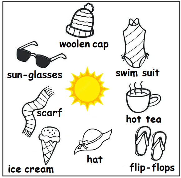 Download free preschool worksheets on weather in PDF form.