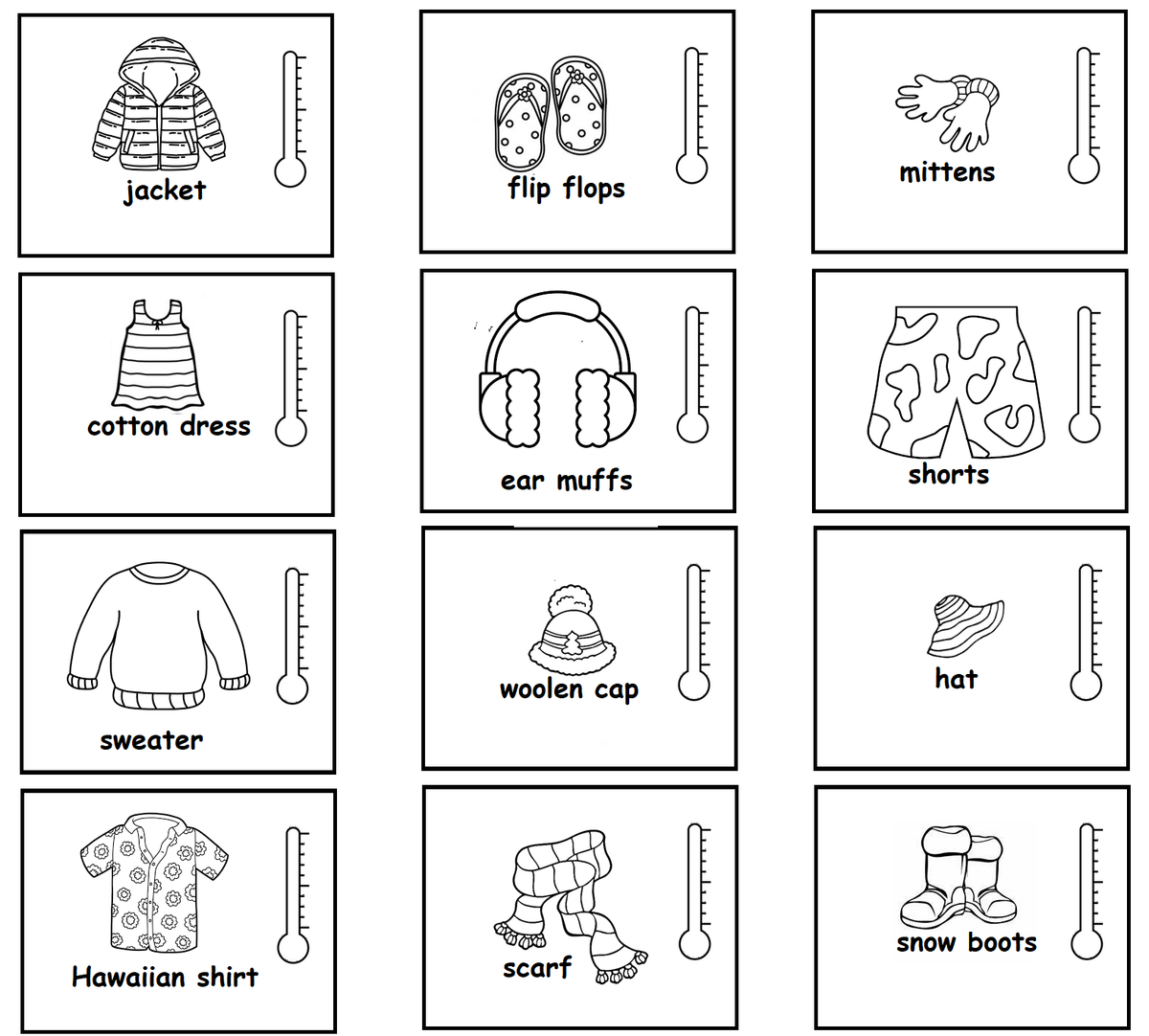 Free Preschool Worksheets - Weather 12 | Olympiad tester