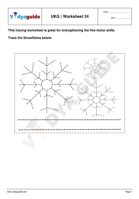 UKG free printable practice worksheet - 24