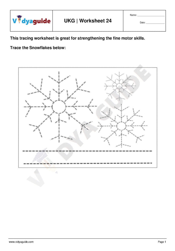 UKG free printable practice worksheet - 24