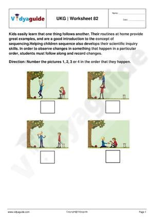 Printable Kindergarten PDF Worksheet - UKG #82