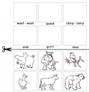 Match the Animals to Their Sounds Worksheet