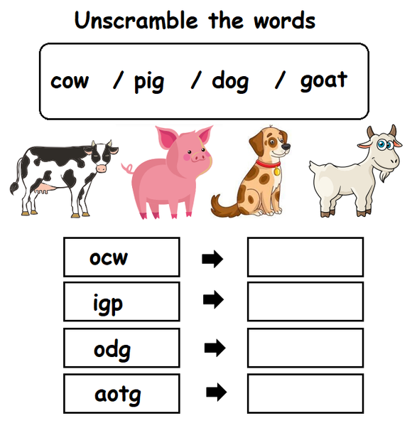 Download free printable kindergarten PDF worksheets based on animals for preschoolers.