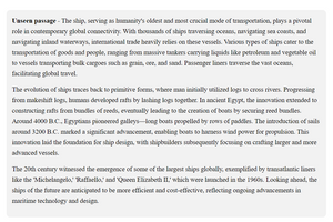 Unseen passage for Class 9 - Passage 15