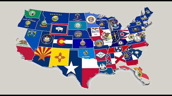 State flags USA quiz and flashcards