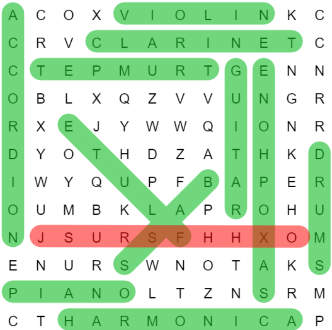 Find Your Rhythm - Musical Instruments - Word Search Puzzle | Olympiad ...