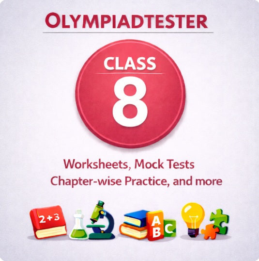 Olympiadtester Class 8 free study material with worksheets, mock tests and Olympiad question papers
