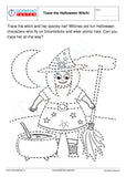 kindergarten halloween tracing worksheet