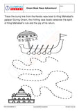 kindergarten  onam festival tracing worksheet