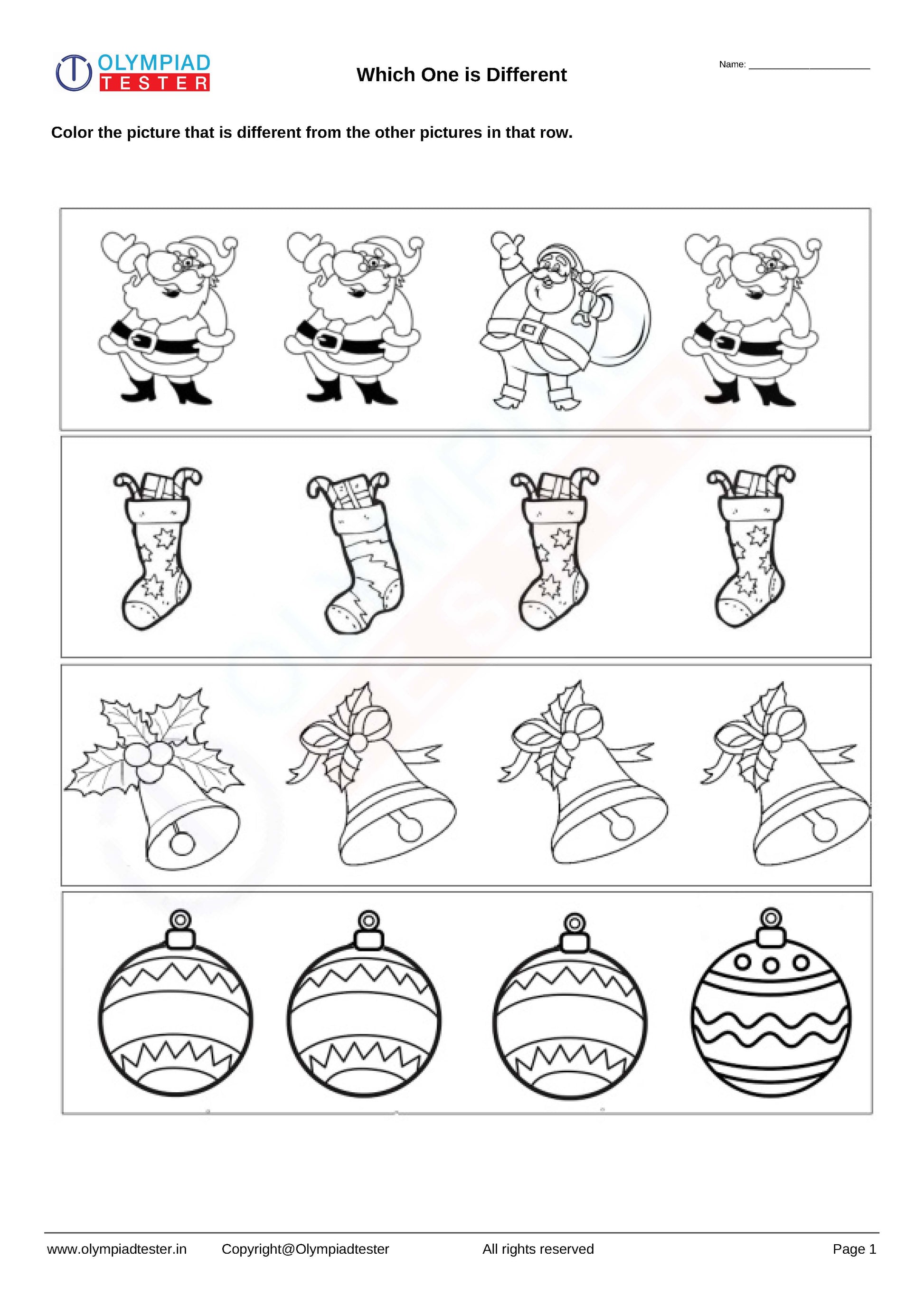 Kindergarten Logical Reasoning - PDF Worksheet 19